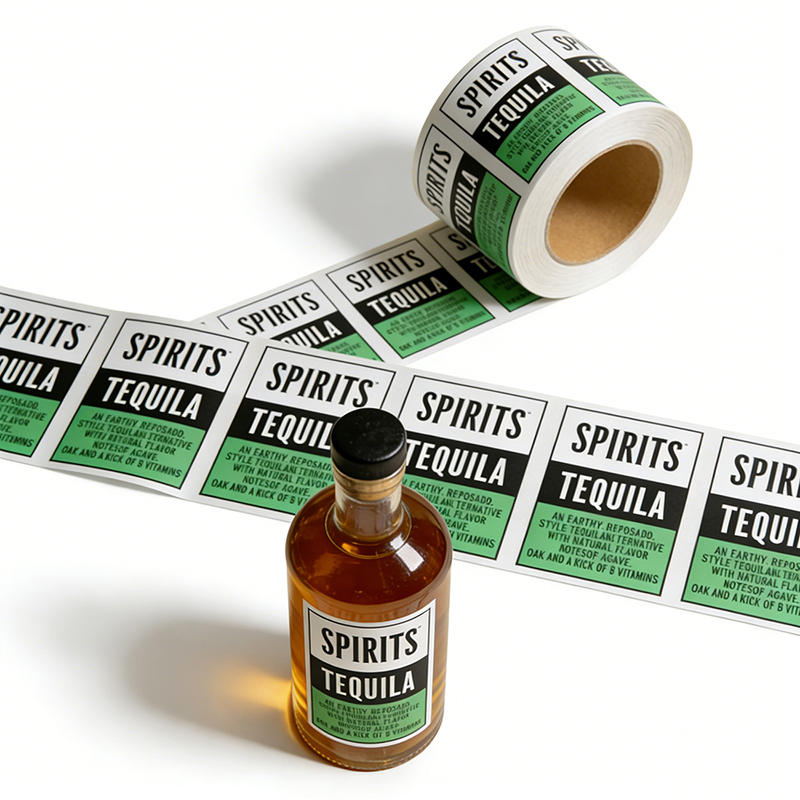 Waterproof Vinyl Tequila & Spirit Bottle Label Stickers