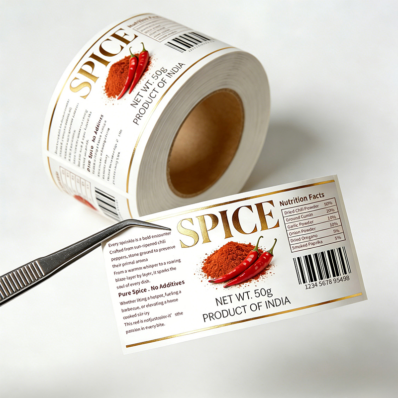 Spice & Seasoning Jar Bottle Labels Manufacturer