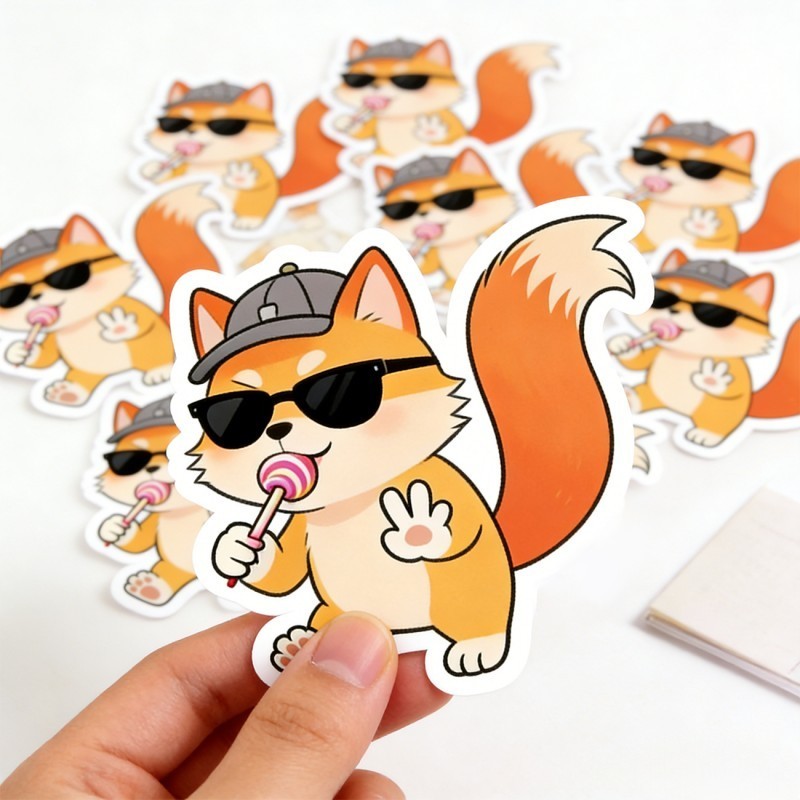 Custom Printed Cartoon Die-Cut Waterproof Vinyl Stickers