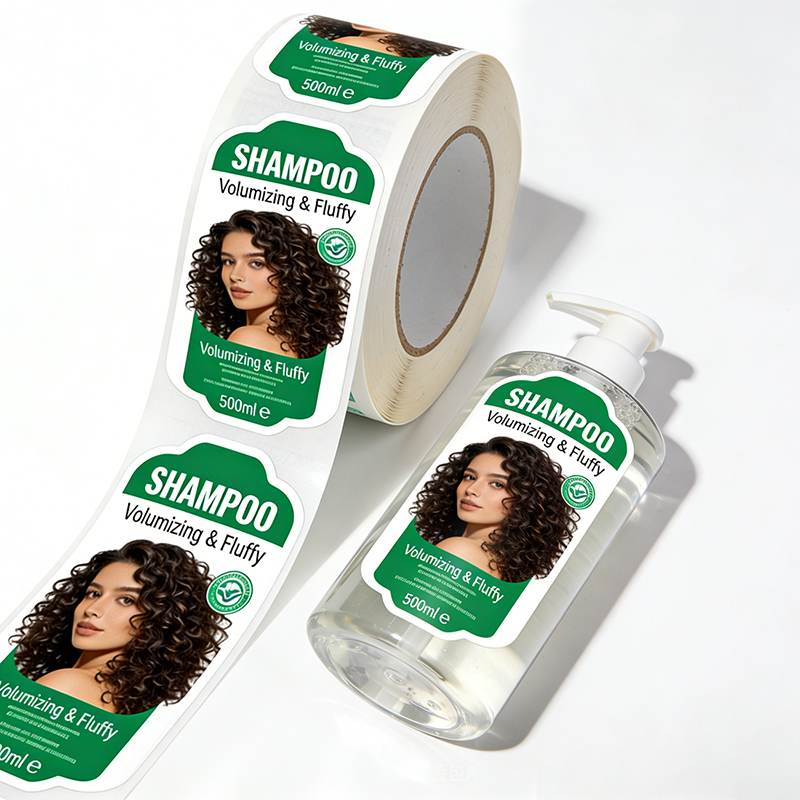 Custom Waterproof Shampoo Bottle Labels for Cosmetic Packaging