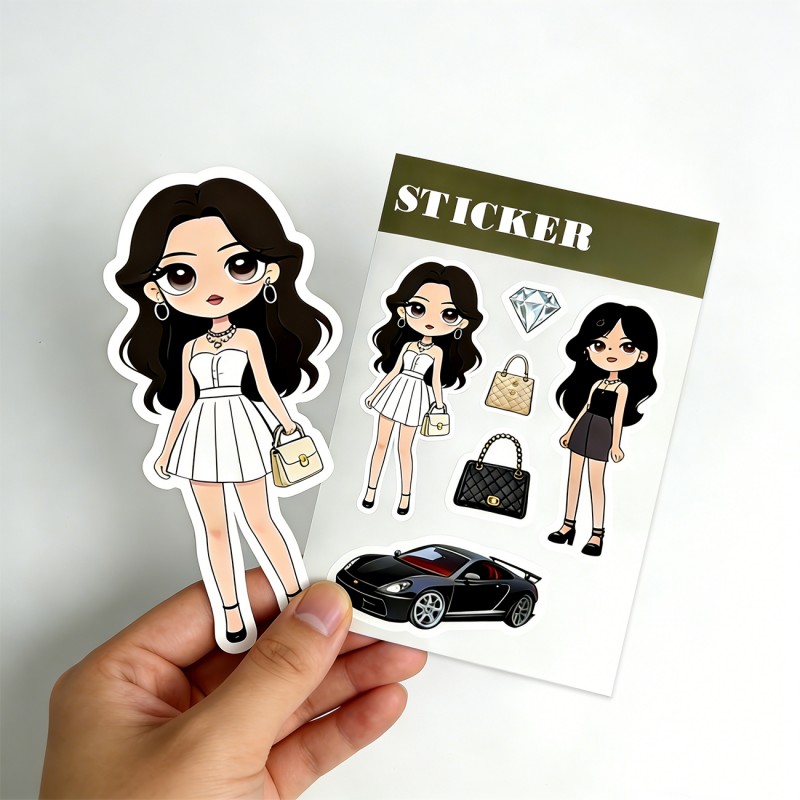 Custom Waterproof Kiss-Cut Decorative Sticker Sheets
