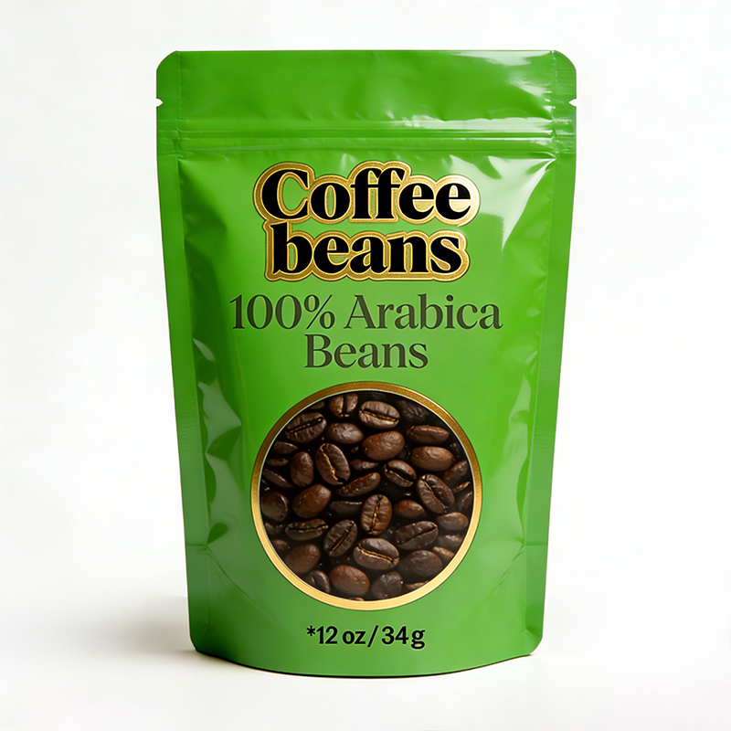 Custom Coffee Stand-Up Pouches with One-Way Degassing Valve