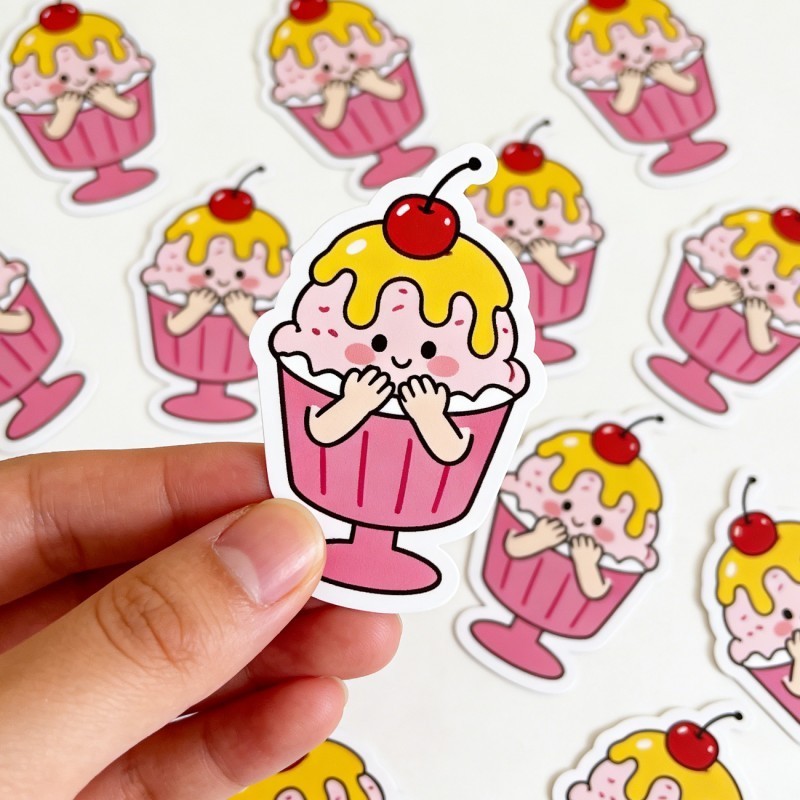 Custom Printed Cartoon Die-Cut Waterproof Vinyl Stickers