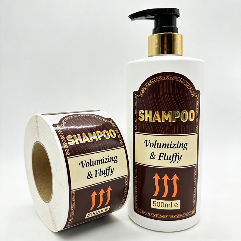 Custom Waterproof Shampoo Bottle Labels for Cosmetic Packaging