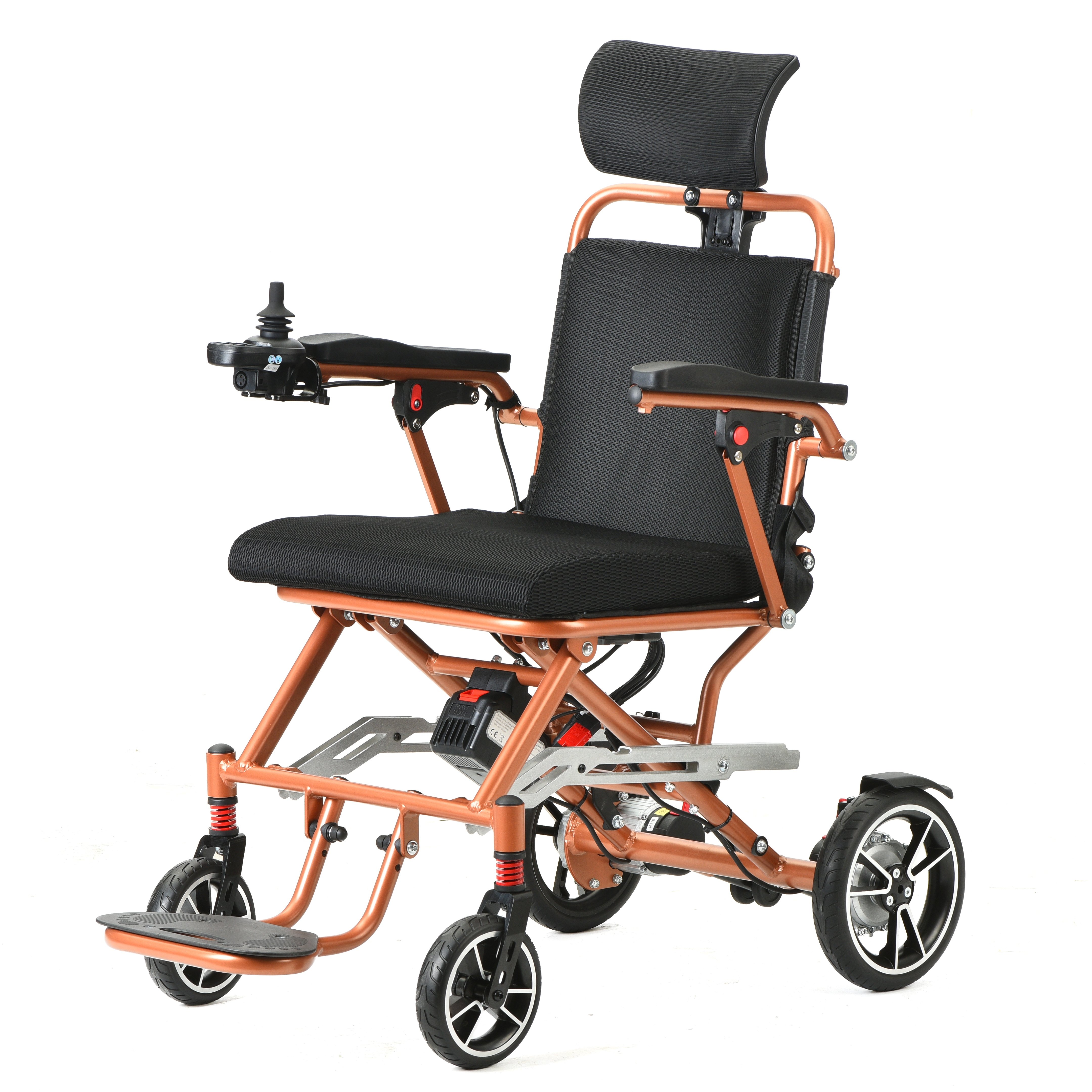 Heavy Duty 170KG Load OEM ODM Lightweight Foldable Electric Wheelchair