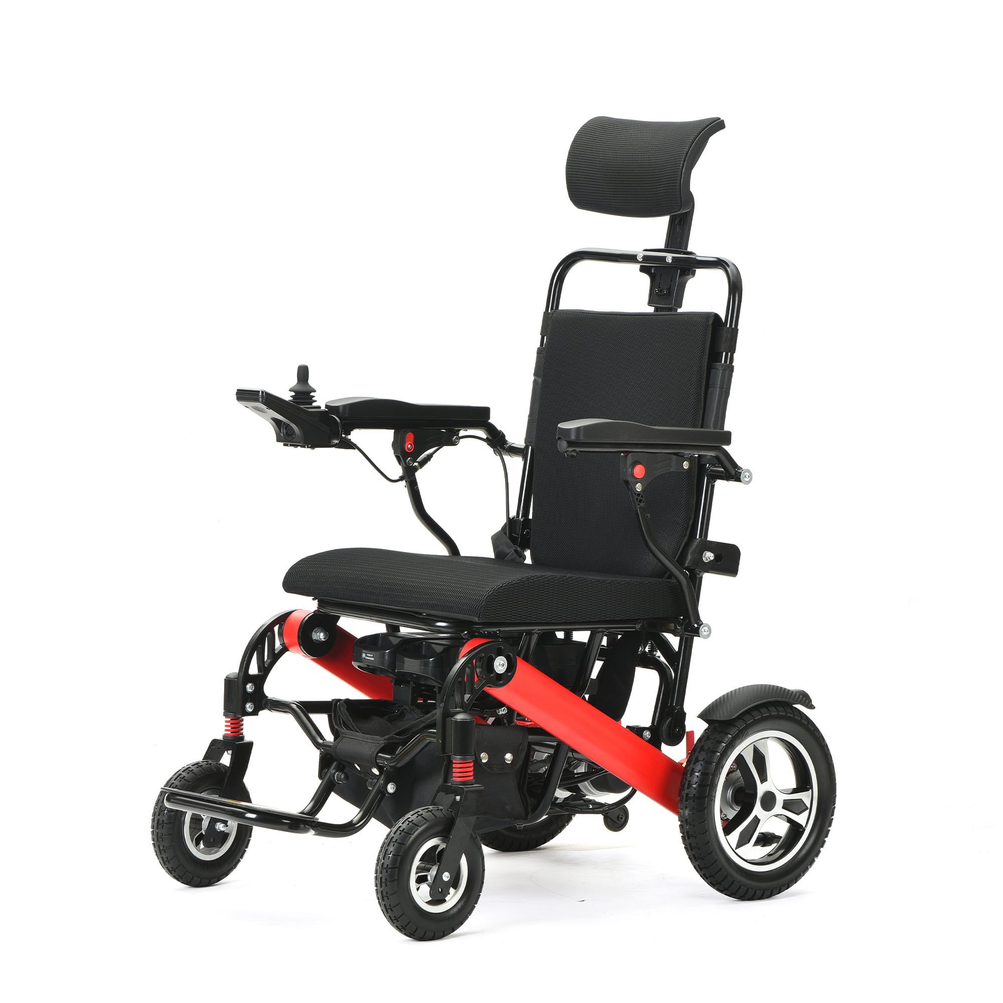 Portable 250W*2 Brushed Motors Aluminum Alloy Folding Electric Wheelchair 