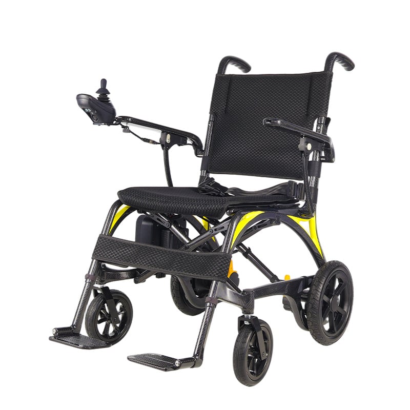 Portable Carbon Fiber 24V Lithium Battery Lightweight Foldable Electric Wheelchair