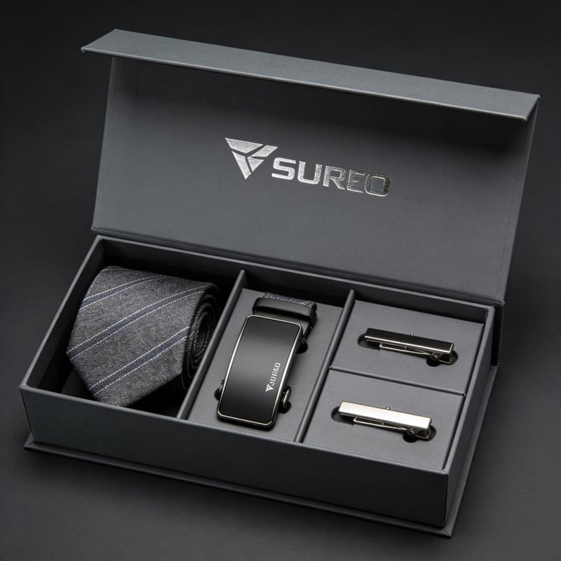 Elegant magnetic closure clothing packaging box with velvet finish and ribbon bow for luxury gift presentation