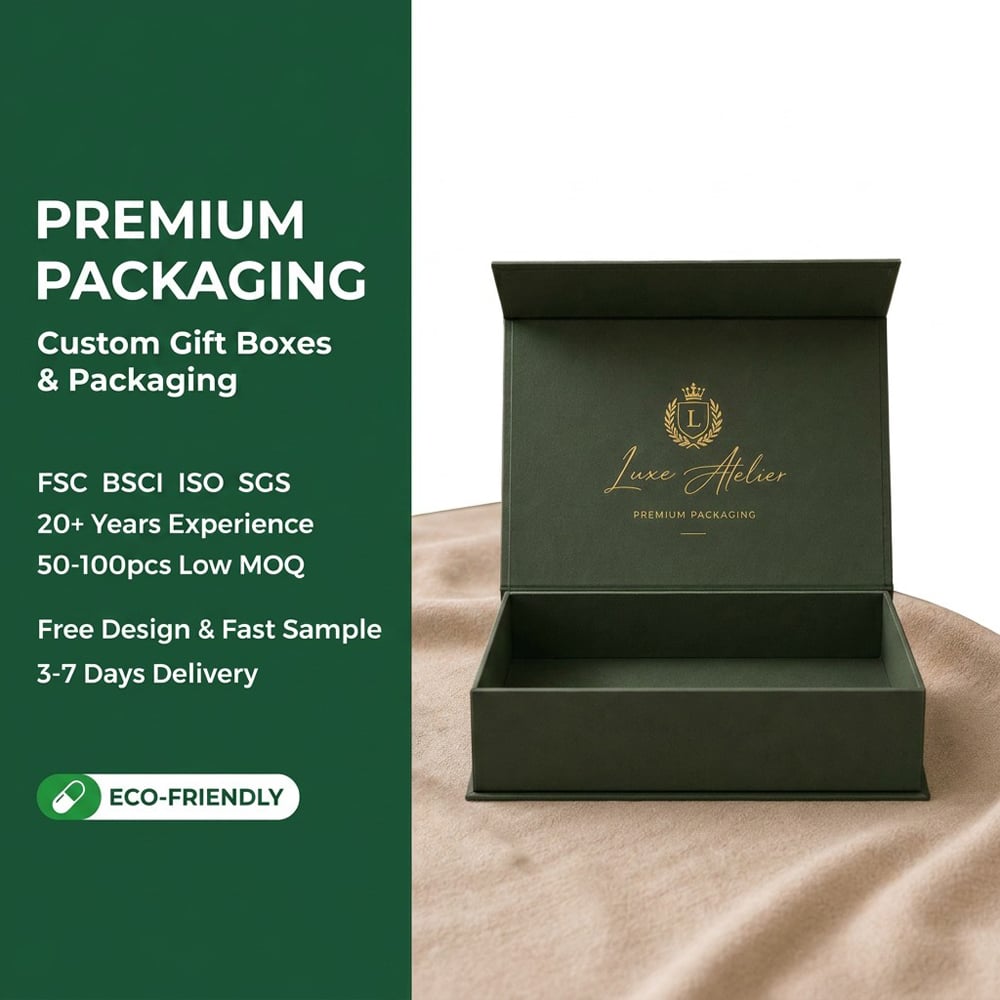 Custom magnetic boxes minimalist design for modern brands and cosmetics packaging