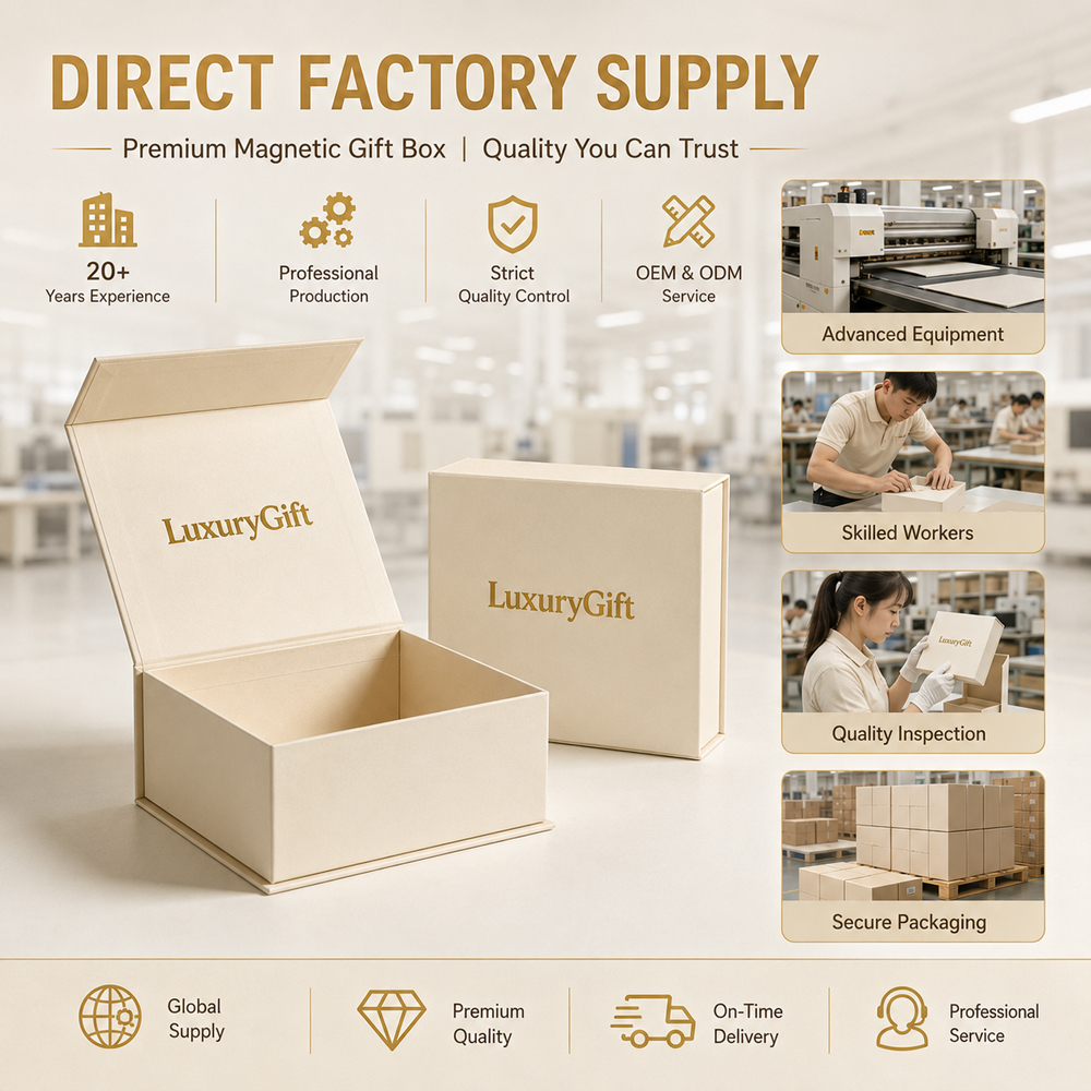 Custom luxury magnetic laminated paper box for high end branding and product launches