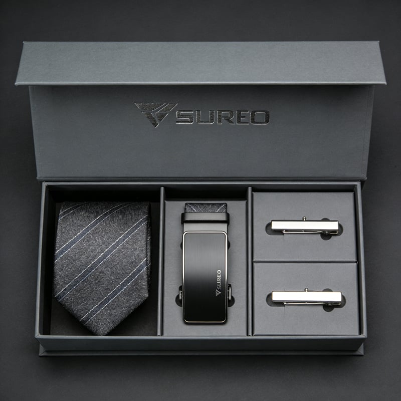 Elegant magnetic closure clothing packaging box with velvet finish and ribbon bow for luxury gift presentation