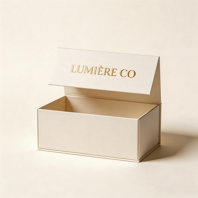 Luxury magnetic packaging box with embossed logo for shoes and high end consumer products