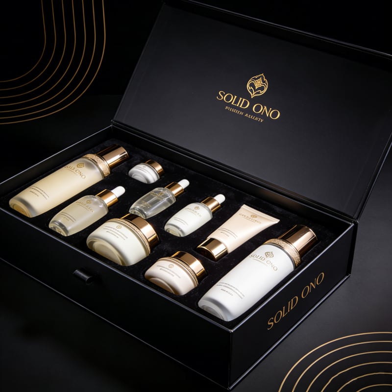 Luxury Cosmetic Packaging Box Custom Printed for Makeup Sets and Gift Box with Magnetic Closure and Logo