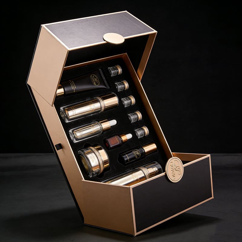 Fragrance Gift Set Cosmetic Cardboard Display Box for Perfume Bottles and Accessories with Logo