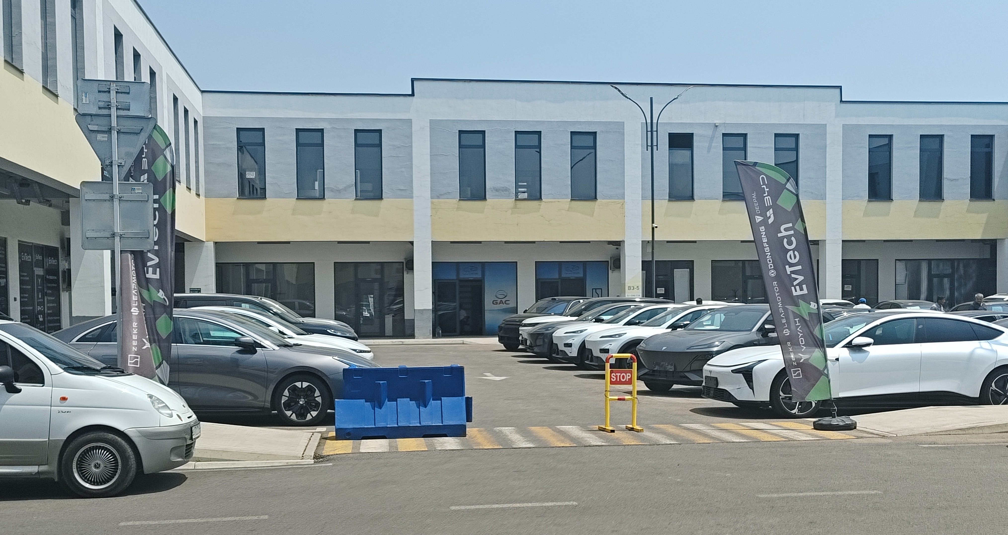 Overseas vehicle showroom in Central Asia used to demonstrate long-term market commitment