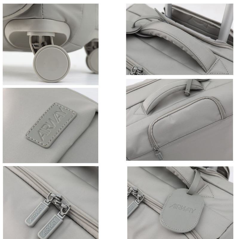 20 Pulgadang Ultra-magaan na Waterproof na Cloth na Trolley Luggage Case na may 24-digit na Password Box, Spinner, Malaking Kapasidad, at Sakop sa Airway Boarded Suitcase