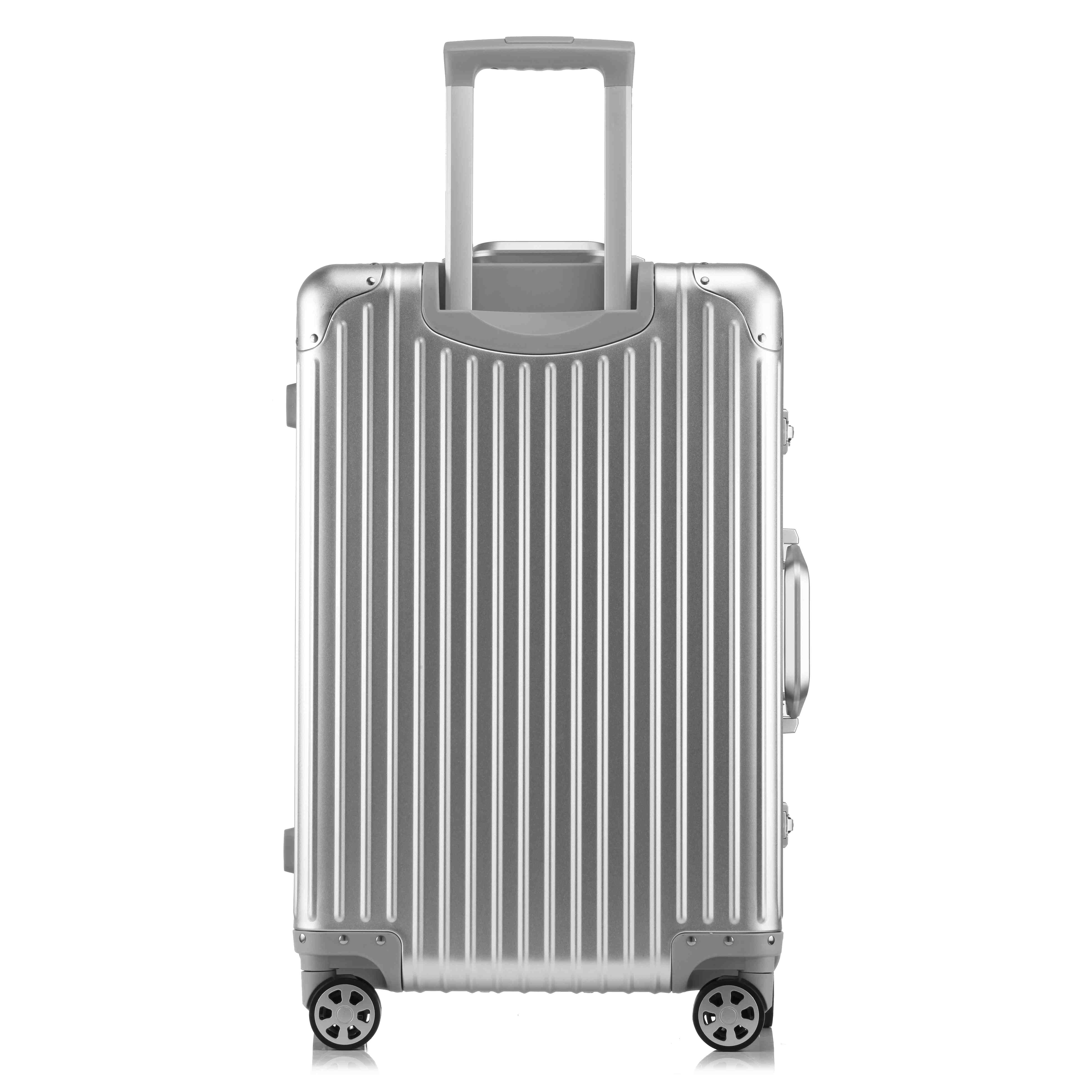20 inch All Aluminum Suitcase Luggage with TSA Lock Universal Wheels Minimalist Design for Business Travel