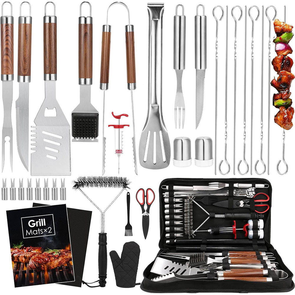 Stainless Steel Large Tube Handle Cloth Bag 34-Piece Set Tools