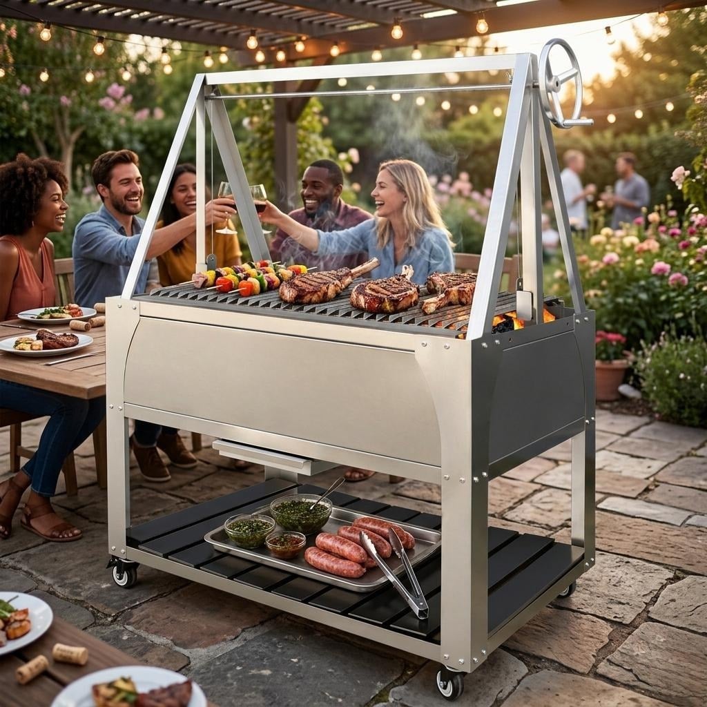 Santa Maria Grill Stainless Steel Rotisserie Skewer Charcoal BBQ manufacture