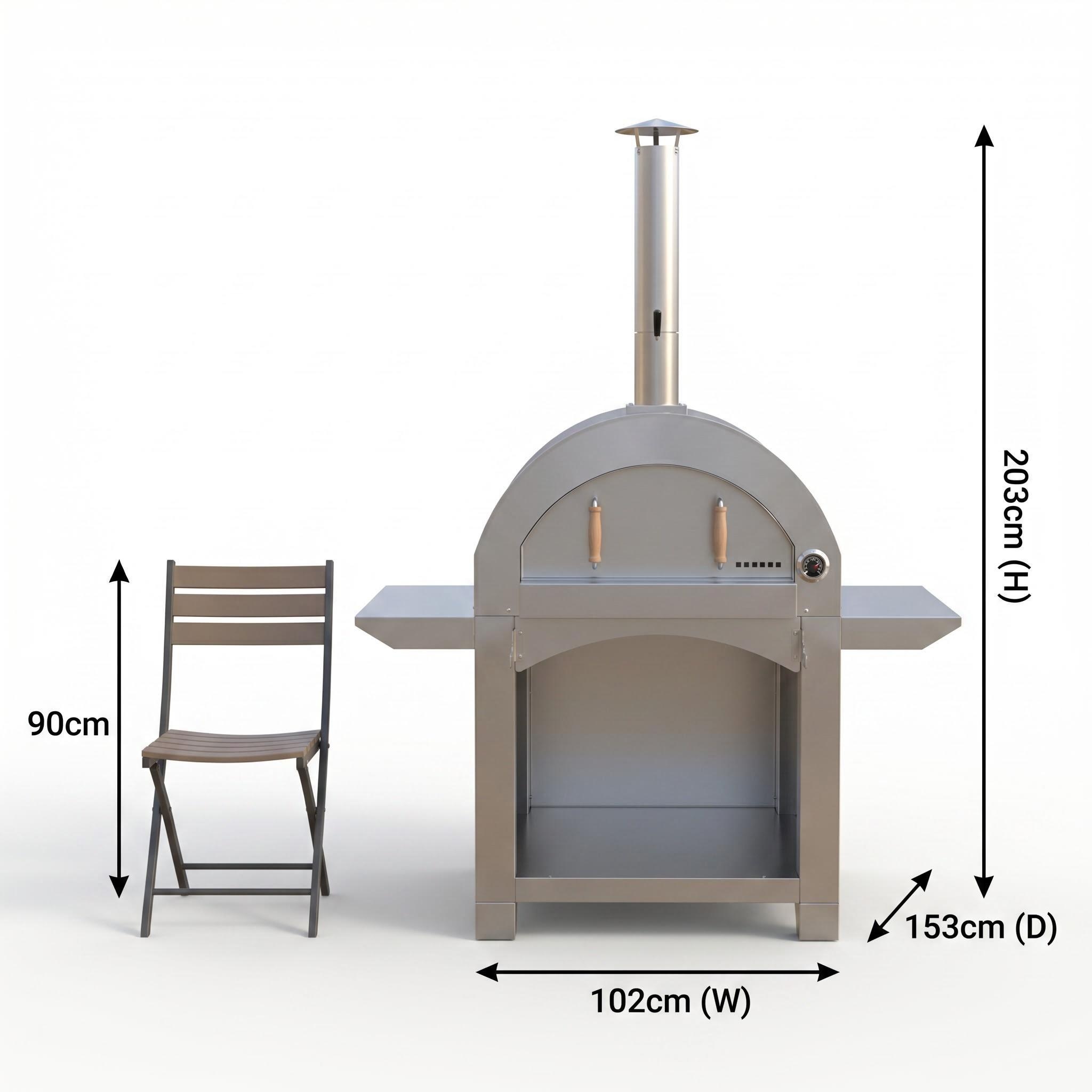 Stainless Steel Pizza Oven for Outdoor Cooking factory
