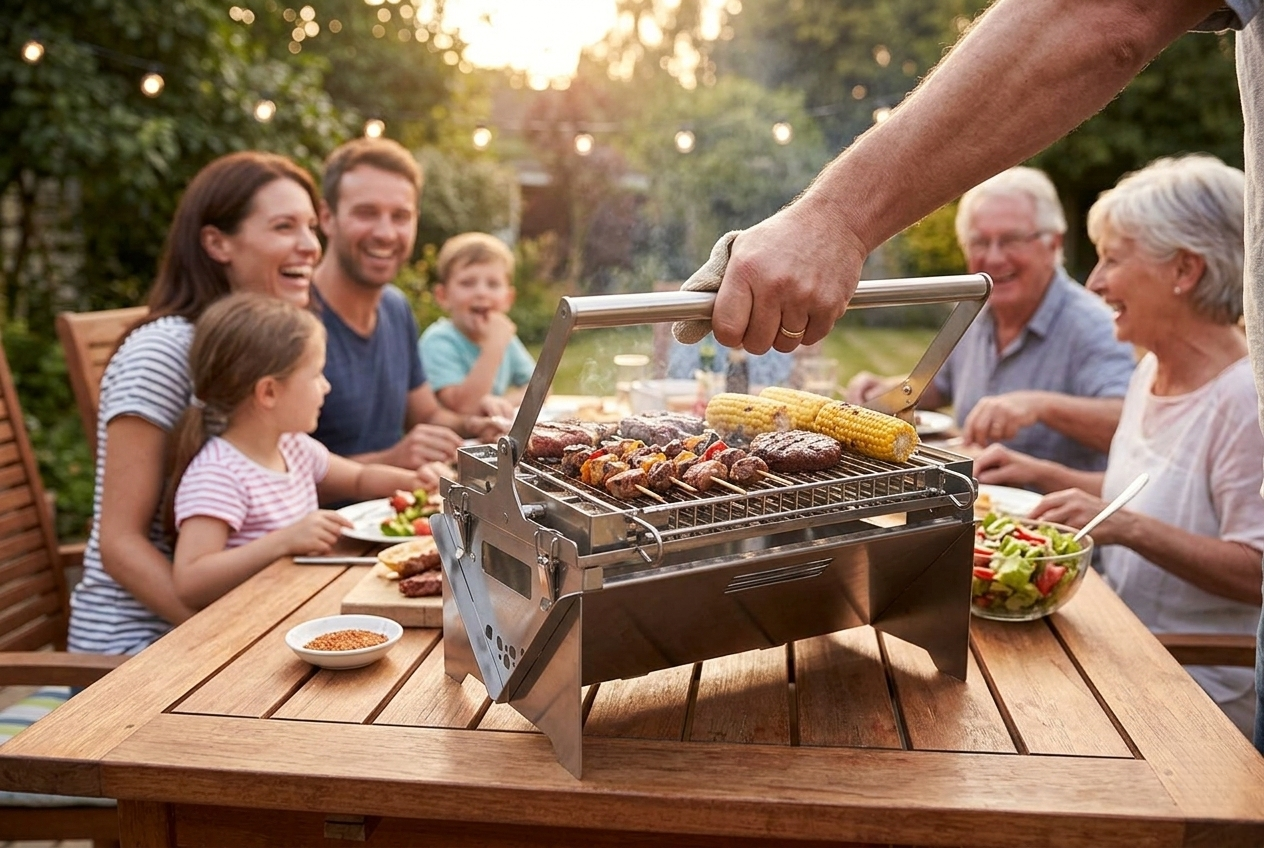 Portable Stainless Steel Charcoal Grill Applications