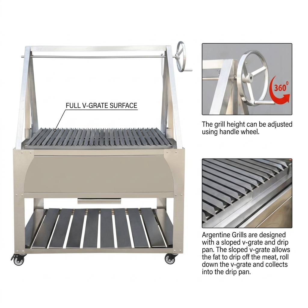 Santa Maria Grill Stainless Steel Rotisserie Skewer Charcoal BBQ factory