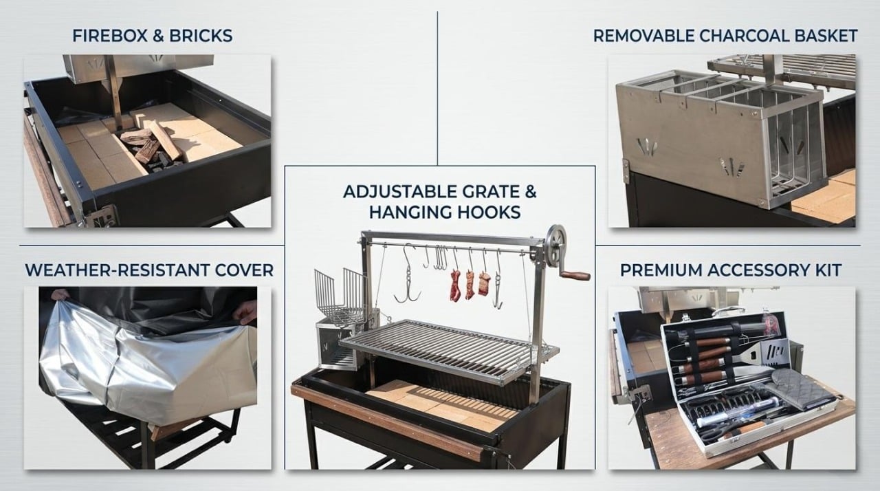 Hot Selling Parrilla Commercial Santa Maria Grill factory