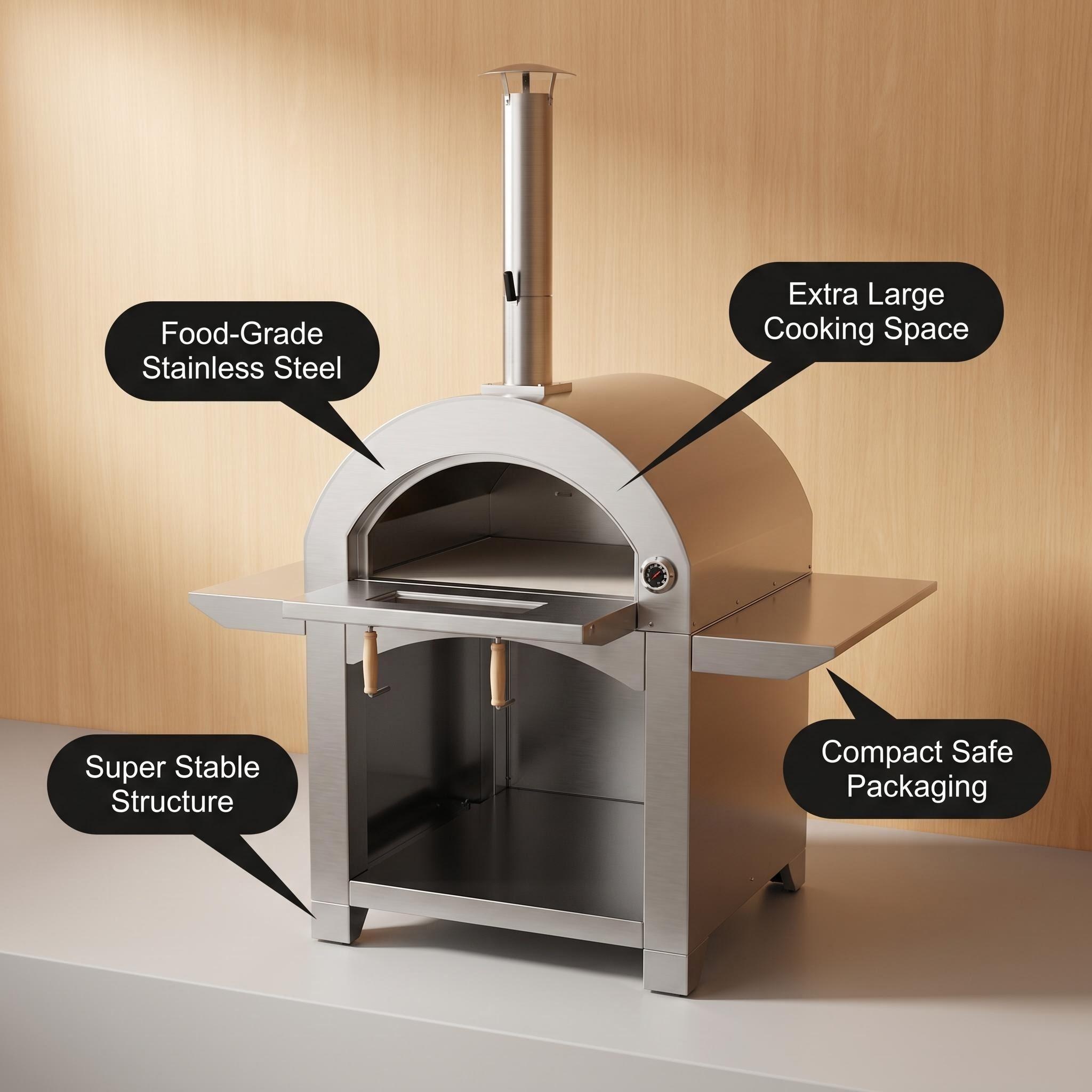Stainless Steel Pizza Oven for Outdoor Cooking supplier