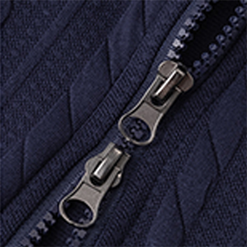 Gradient Dip Dye Cable Jacquard Zip Up Hoodie Oversized Textured Fabric Streetwear Hooded Jacket Wholesale Custom Logo
