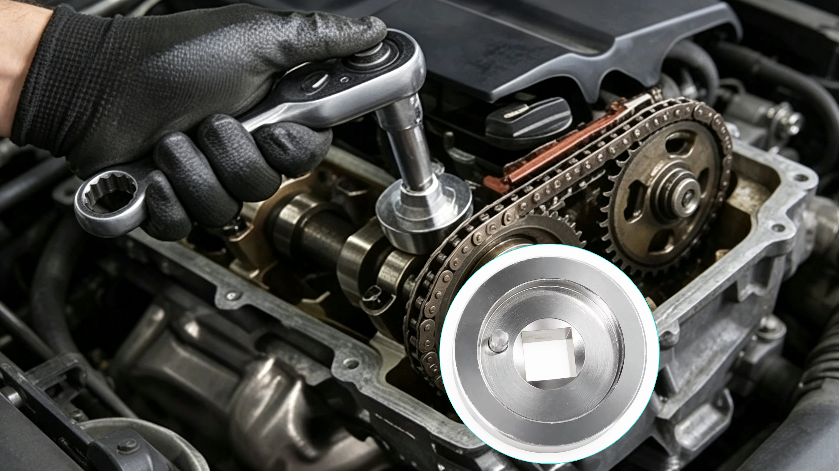 For Mercedes Benz 270/274 Cam Turning Socket for Rotating Camshafts During Timing Service on M133 M270 & M274 Engines manufacture