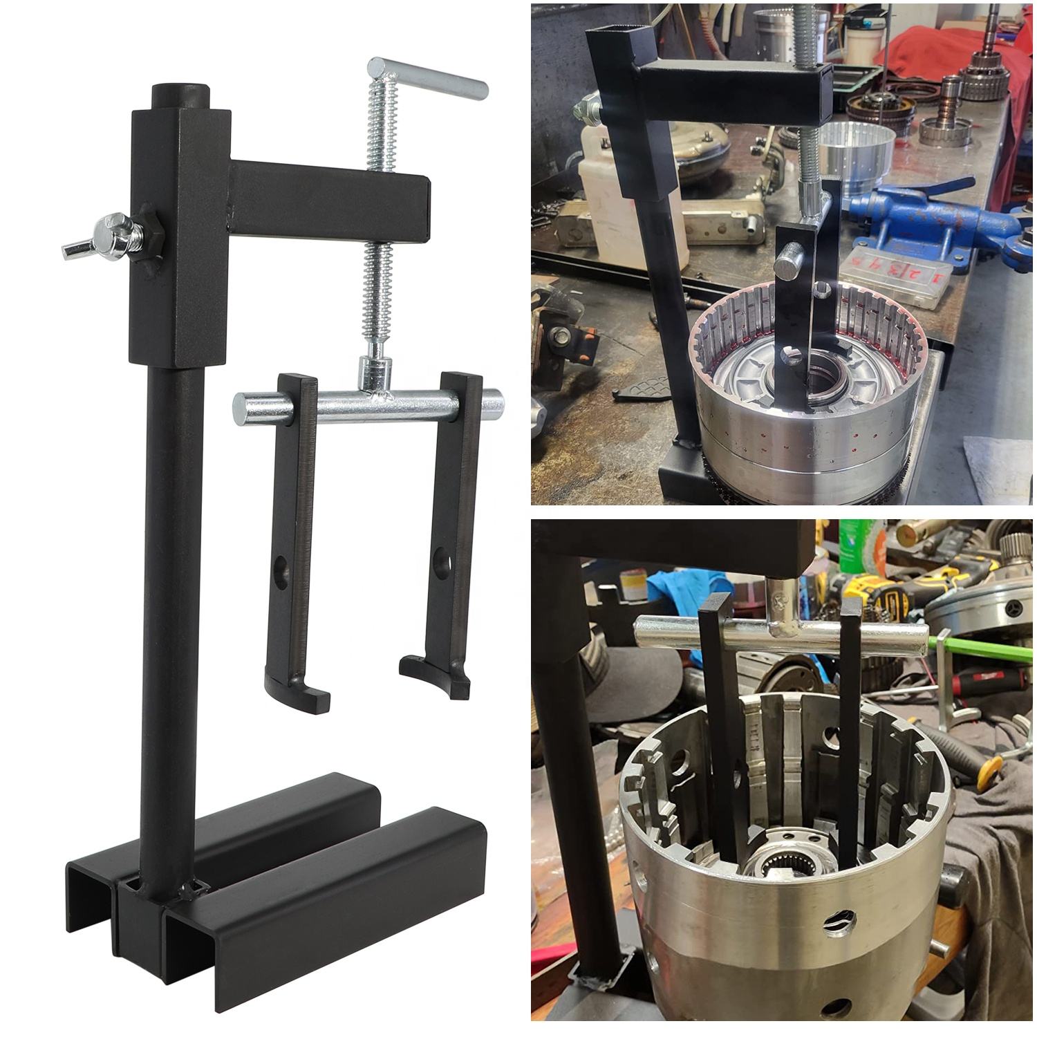 T-0158 Universal Clutch Drum Spring Compressor Transmission Tool Heavy Duty Steel Compatible with Ford Chrysler GM