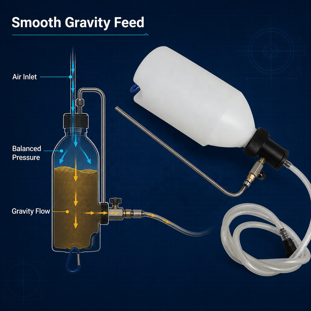 3.5L DSG Transmission Oil Filling Bottle Tool Gravity-Feed Gearbox Fluid Changer for VW Audi