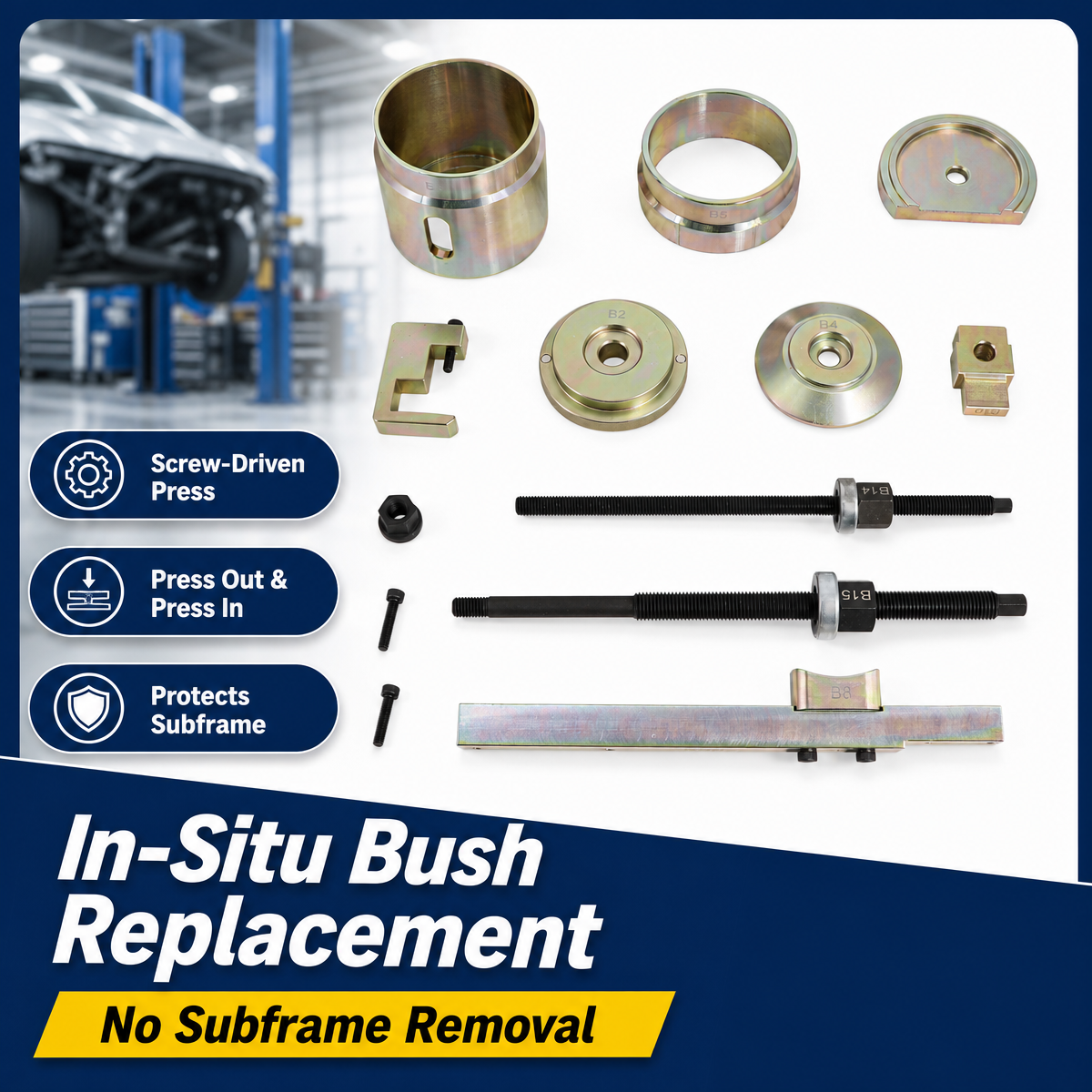 Front Suspension Silent Block Extraction and Installation Tool Kit for VW AUDI Subframe Bushing Control Arm Bushing Removal Tool