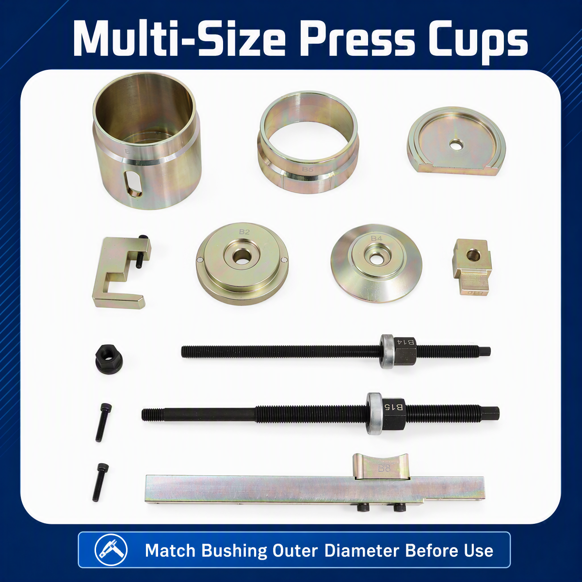Front Suspension Silent Block Extraction and Installation Tool Kit for VW AUDI Subframe Bushing Control Arm Bushing Removal Tool