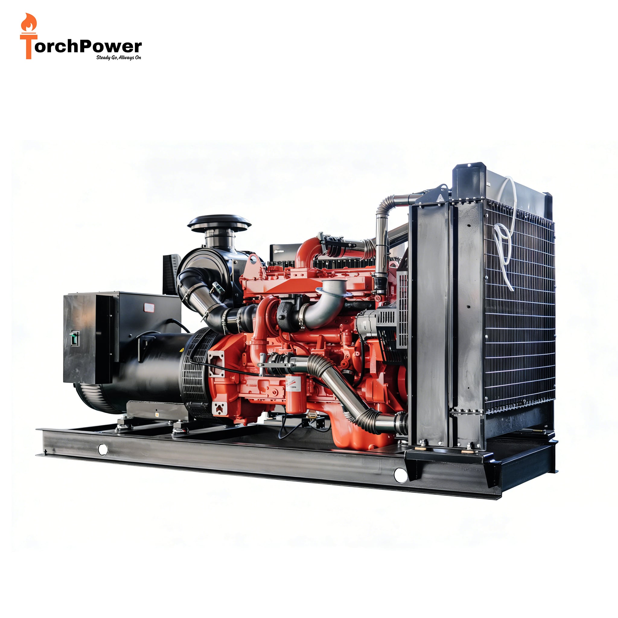 Low Noise 300KW 330KW 410KVA Open Type Diesel Genset for Hospital/Data Center/Commercial Building