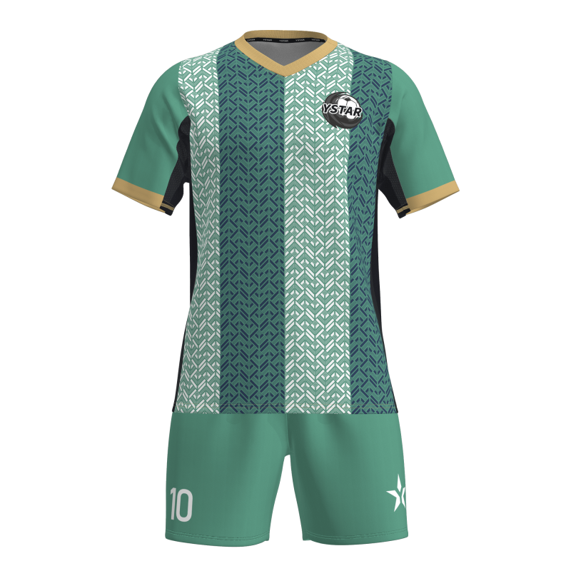 Kit de Futebol de Sublimação Personalizado de Manga Curta em Poliéster 100%
