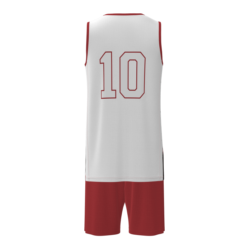 Sleek Modern-Cut Custom Basketball Kits  100% Performance Polyester