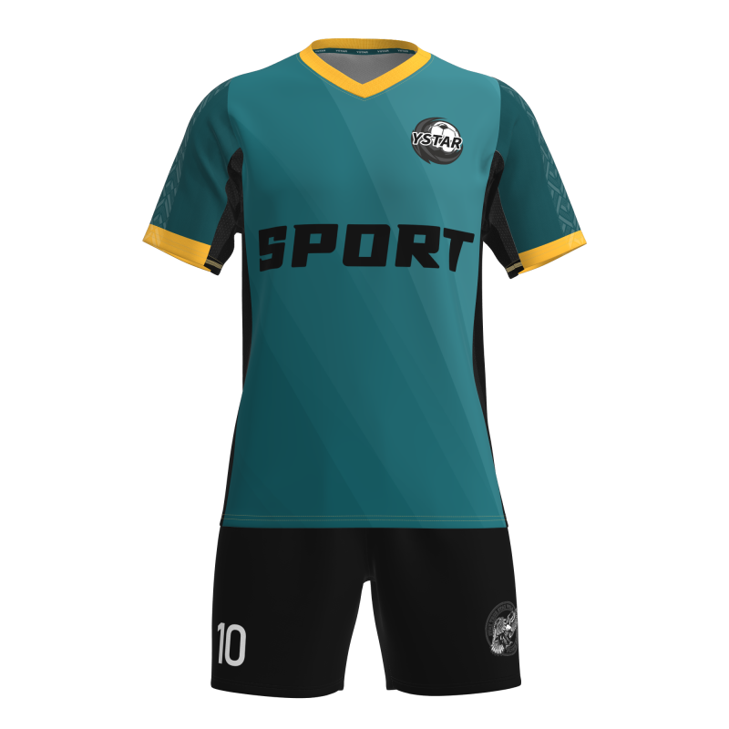 Breathable 100% Polyester Soccer Kits - Moisture Wicking Sublimated Football Uniforms