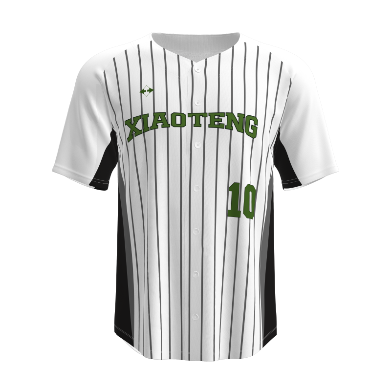Custom Full-Button Baseball Jerseys - 100% Breathable Polyester Mesh