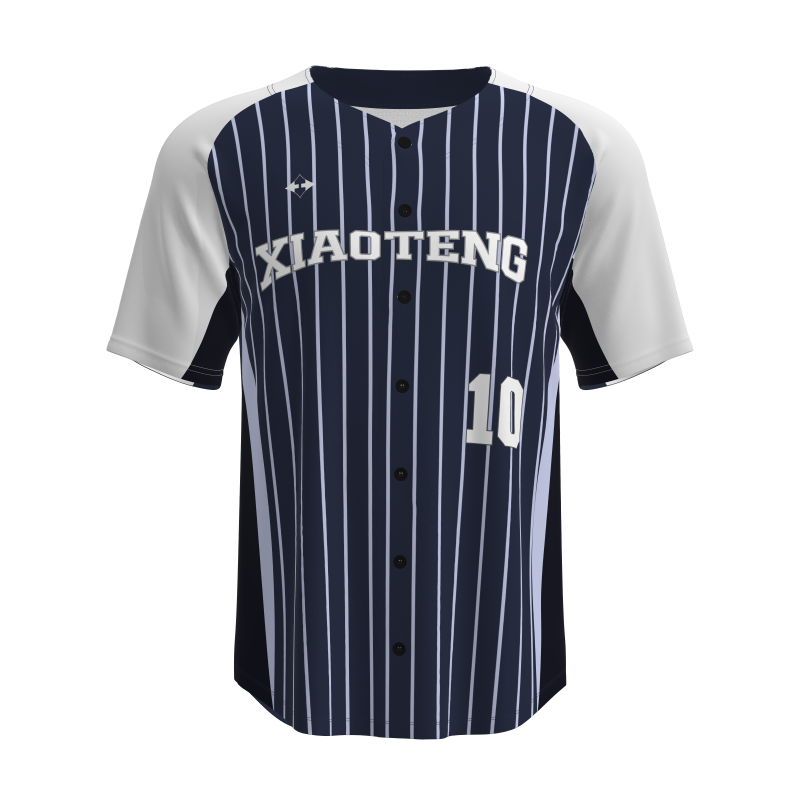 Custom Full-Button Baseball Jerseys - 100% Breathable Polyester Mesh