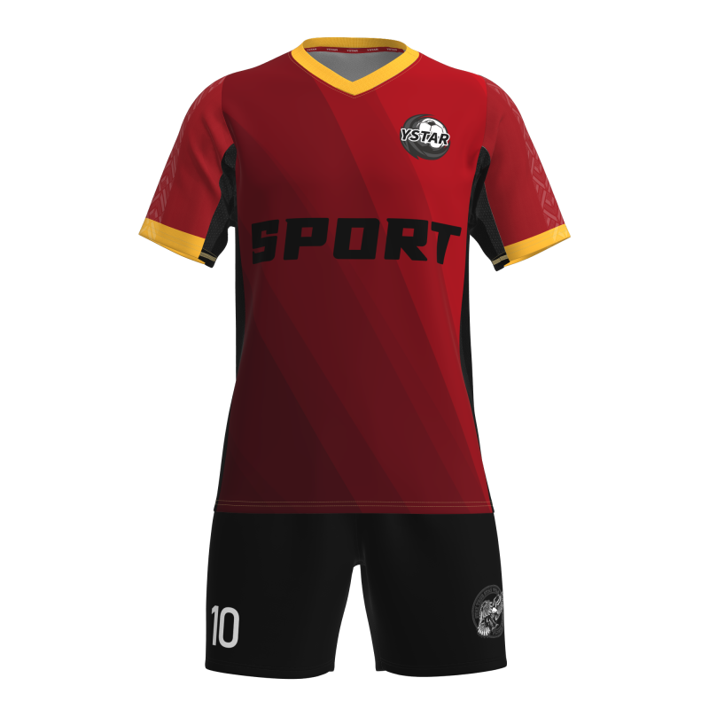 Breathable 100% Polyester Soccer Kits - Moisture Wicking Sublimated Football Uniforms