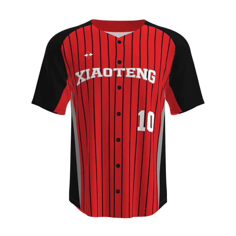 Custom Full-Button Baseball Jerseys - 100% Breathable Polyester Mesh
