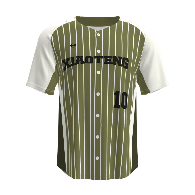 Custom Full-Button Baseball Jerseys - 100% Breathable Polyester Mesh