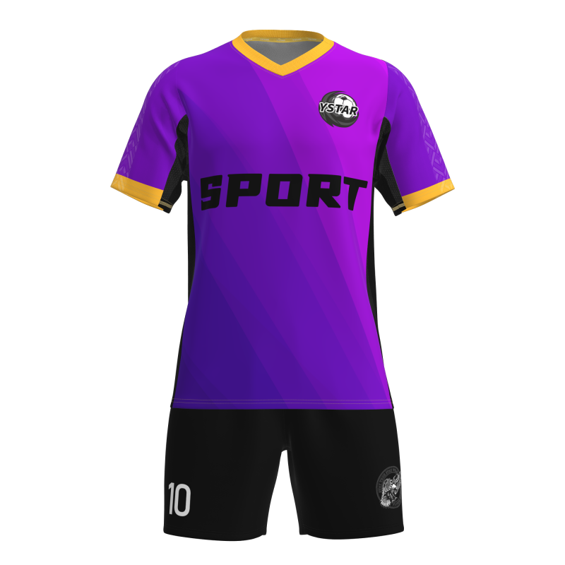 Breathable 100% Polyester Soccer Kits - Moisture Wicking Sublimated Football Uniforms