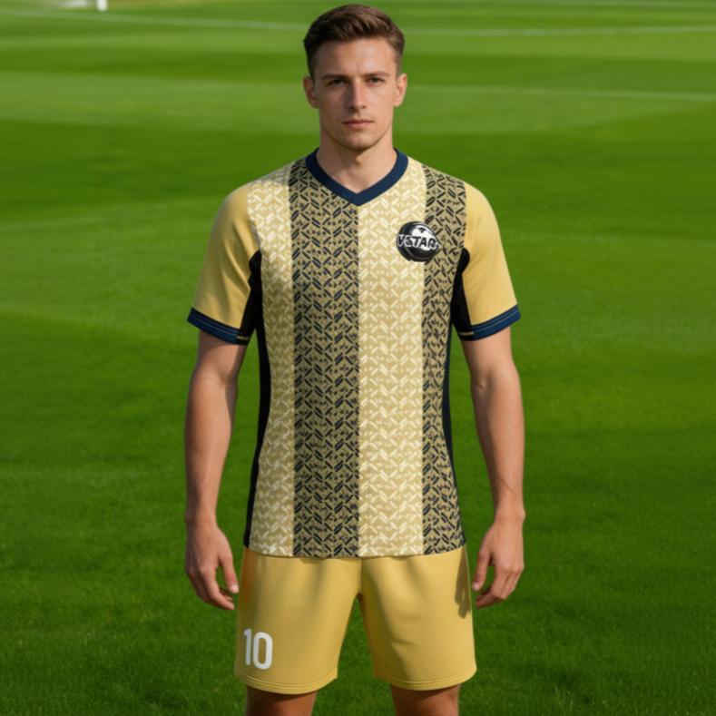 Individuelles Sublimations-Kurzarm-Fußballtrikot aus 100 % Polyester