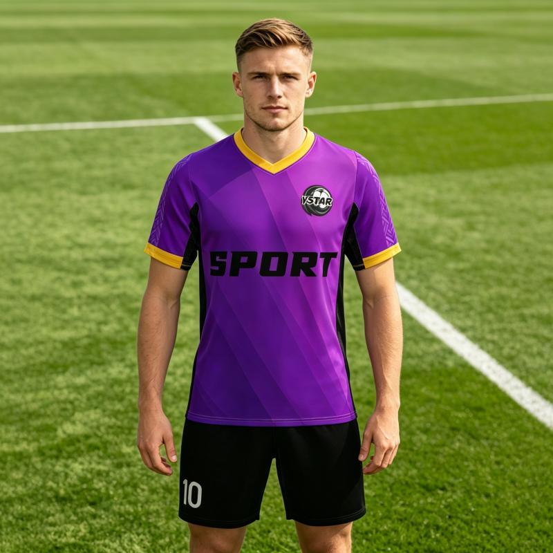 Breathable 100% Polyester Soccer Kits - Moisture Wicking Sublimated Football Uniforms