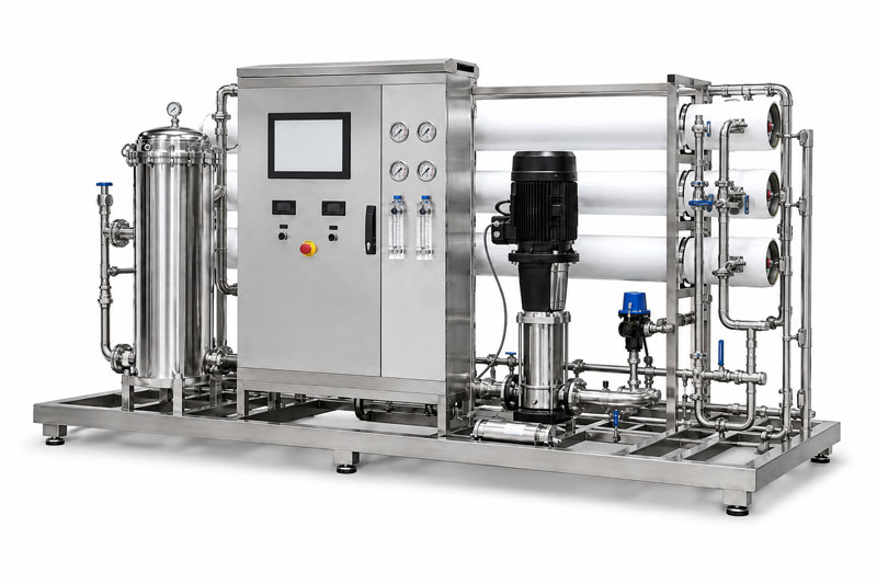 RO water treatment system membrane skid