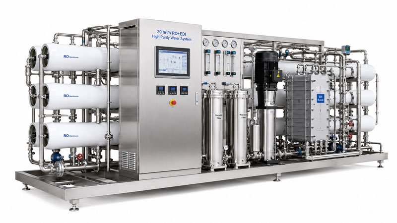 Industrial water treatment skid overview