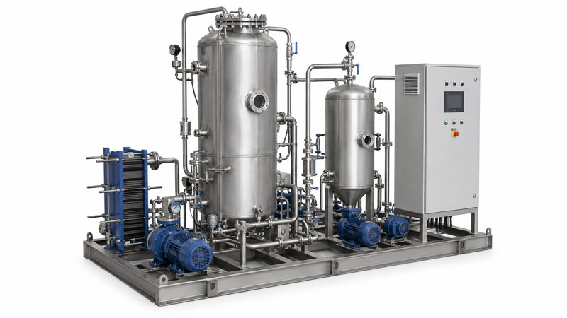 Compact industrial wastewater evaporator