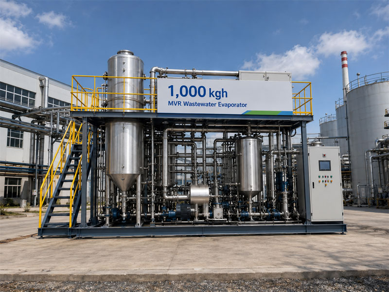 1,000 kg/h MVR Wastewater Evaporator